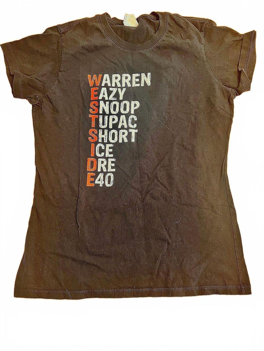 Port & Company Ladies Black Westside Graphic T-Shirt Size Small